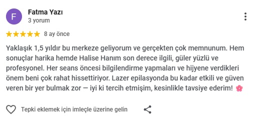 Sesa Güzellik Danışan Yorumu 8